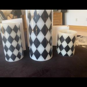 3 Harlequin Battery Operated Candles